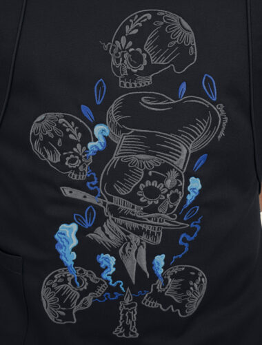 Mandil Peto Tzompantli Gris Caballero