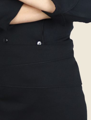 Mandil Largo Funny Colors Negro Vivo Negro Dama