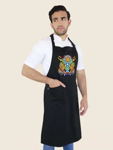 Mandil Peto Huichol Negro Caballero