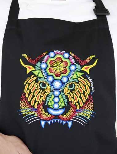 Mandil Peto Huichol Negro Caballero