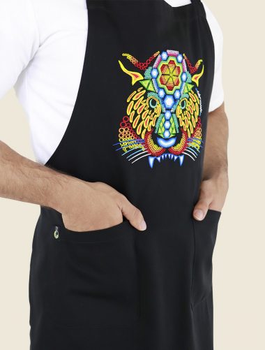 Mandil Peto Huichol Negro Caballero