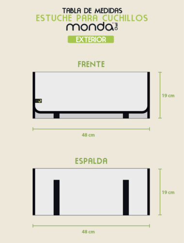 Estuche para cuchillos Poliéster Negro