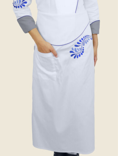 Mandil Largo Talavera Blanco Dama