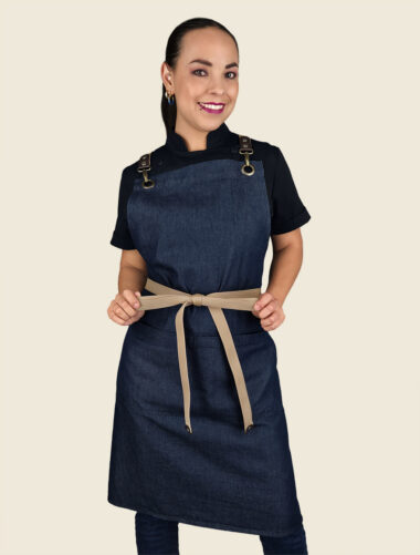 Mandil Peto Nodo Mezclilla Dama
