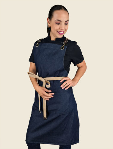 Mandil Peto Nodo Mezclilla Dama