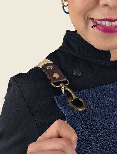 Mandil Peto Nodo Mezclilla Dama