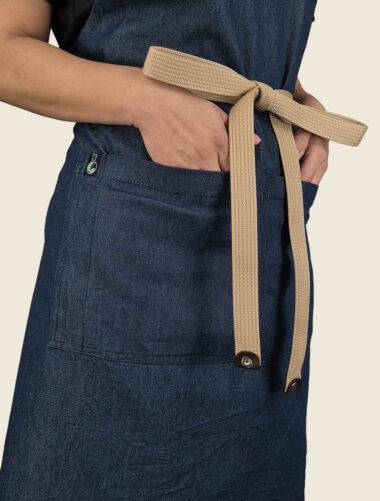 Mandil Peto Nodo Mezclilla Dama