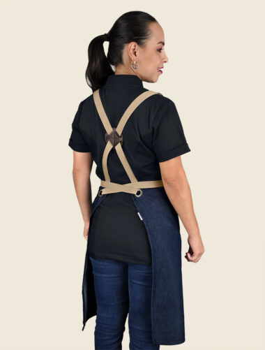 Mandil Peto Nodo Mezclilla Dama