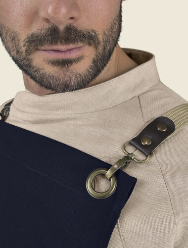 Mandil Peto Nodo Azul Marino Caballero