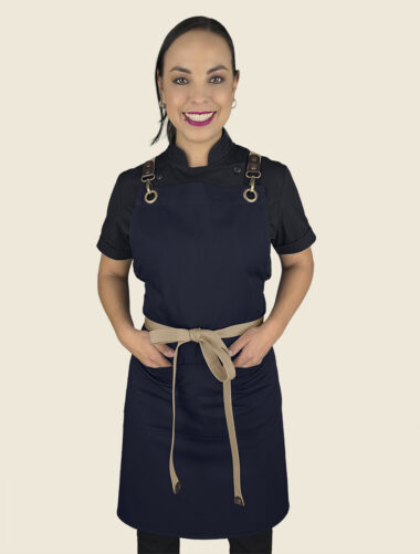 Mandil Peto Nodo Azul Marino Dama