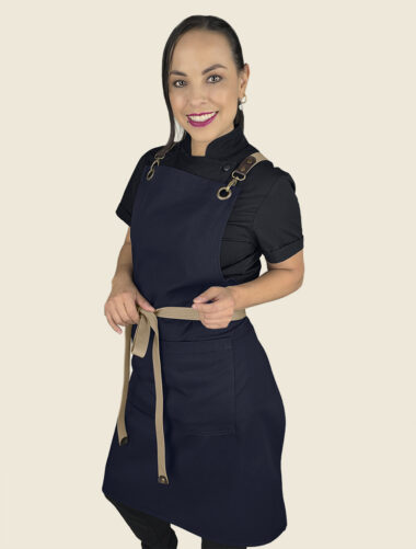 Mandil Peto Nodo Azul Marino Dama