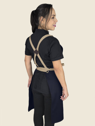 Mandil Peto Nodo Azul Marino Dama