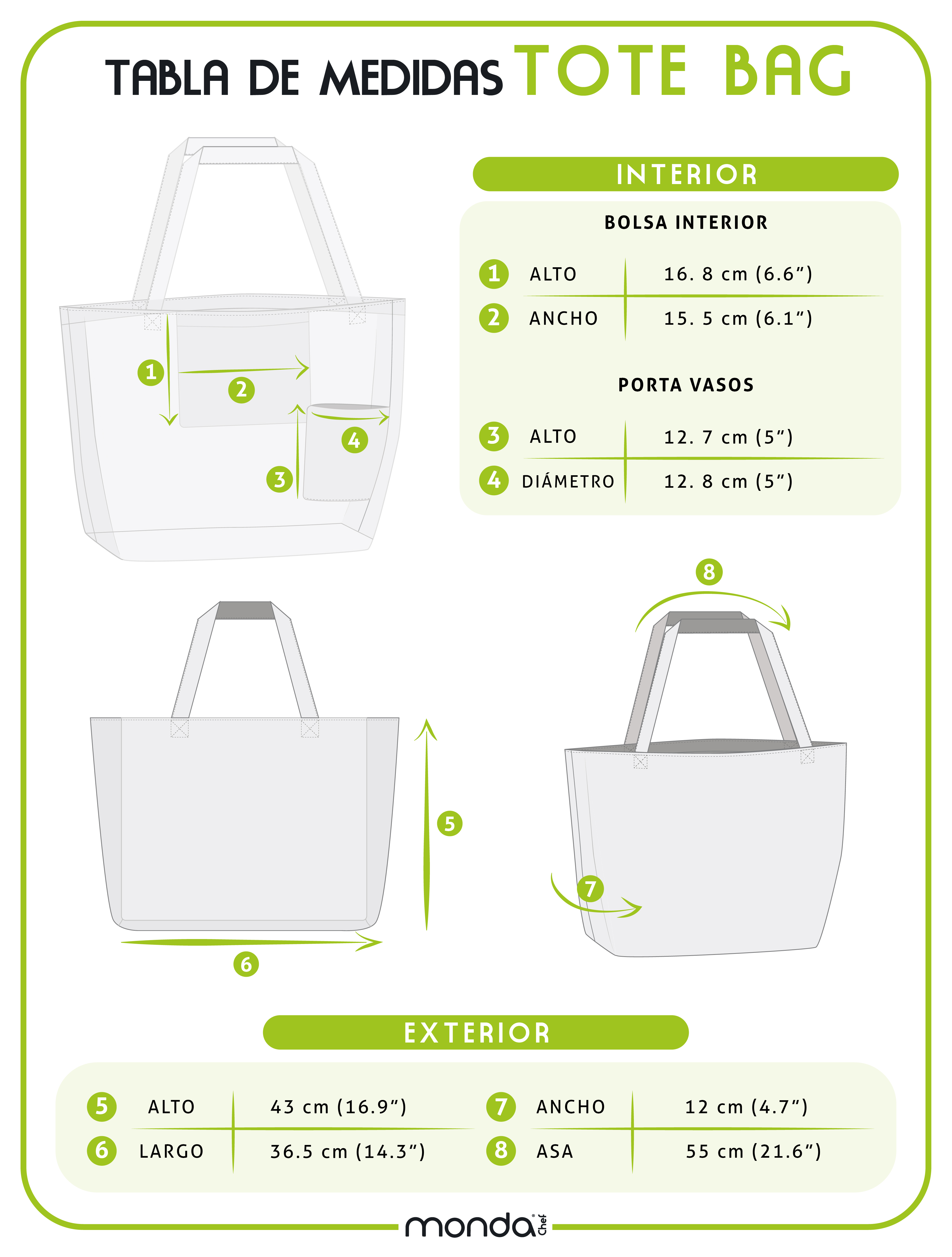 Tabla de Medidas Tote Bag Tienda Web 170626